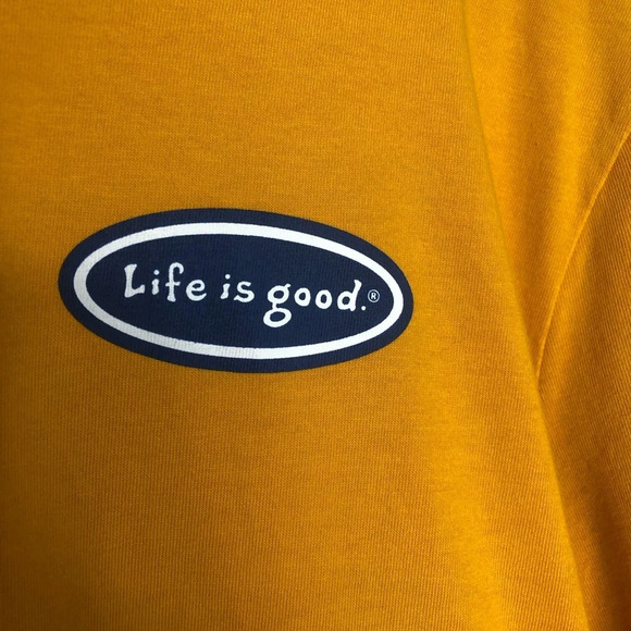 5/$25 Life Is Good Crusher T-shirt Weed Whacker L Golden Golf Short Sleeves - Picture 5 of 9